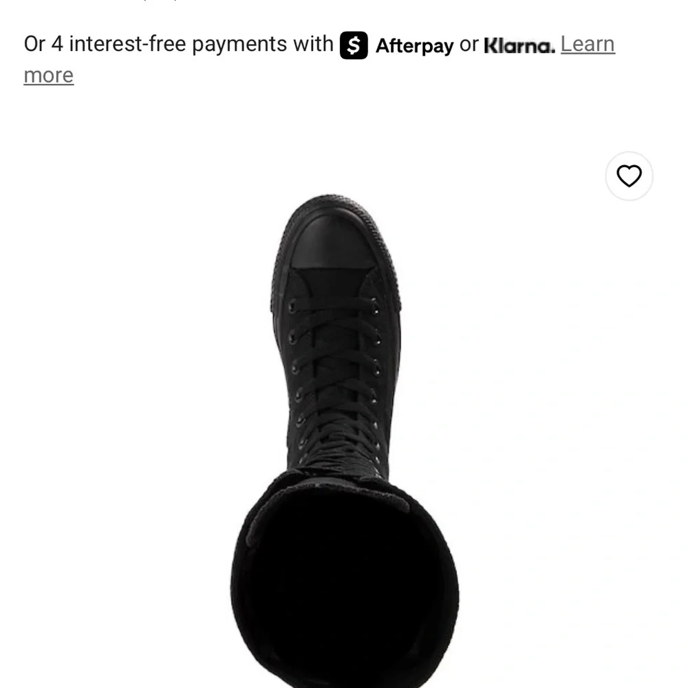 NIB Converse Chuck Taylor AllStar XX-High sneaker-black monochrome - Picture 4 of 5